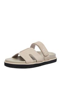 Gino Rossi - GINO ROSSI Klapki C-CLB-P1927A Kremowy. Kolor: kremowy. Materiał: skóra, zamsz #5