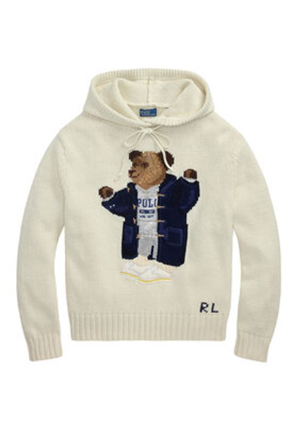 Polo Ralph Lauren Sweter 211972802001 Beżowy Relaxed Fit. Typ kołnierza: polo. Kolor: beżowy. Materiał: bawełna