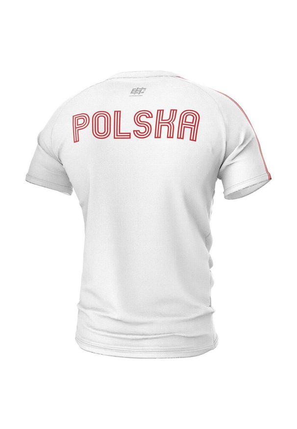 Koszulka Techniczna Sportowa Męska EXTREME HOBBY POLSKA 2024. Kolor: biały. Materiał: elastan, poliester. Długość rękawa: krótki rękaw. Długość: krótkie. Sport: kolarstwo, fitness