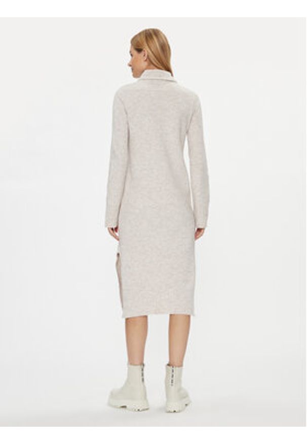 Noisy may - Noisy May Sukienka dzianinowa 27026911 Écru Comfort Fit. Materiał: syntetyk