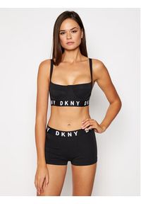 DKNY Biustonosz z fiszbiną DK4521 Czarny. Kolor: czarny. Materiał: bawełna