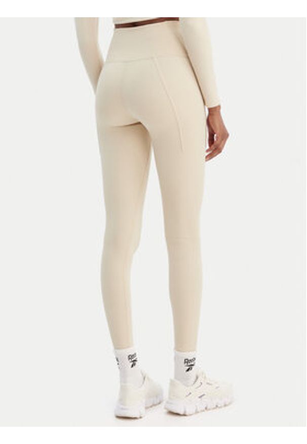 Reebok Legginsy Reebok x Ewa Chodakowska Zuzka RK25619CCW Beżowy Slim Fit. Kolor: beżowy. Materiał: syntetyk