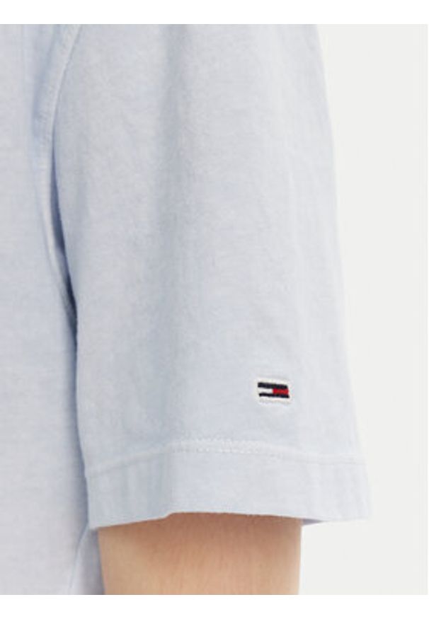 Tommy Jeans T-Shirt DW0DW20324 Błękitny Relaxed Fit. Kolor: niebieski. Materiał: bawełna