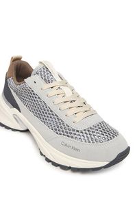 Calvin Klein Sneakersy Hike Runner Lace Up Techmix YW0YW02030 Beżowy. Kolor: beżowy. Materiał: skóra #4