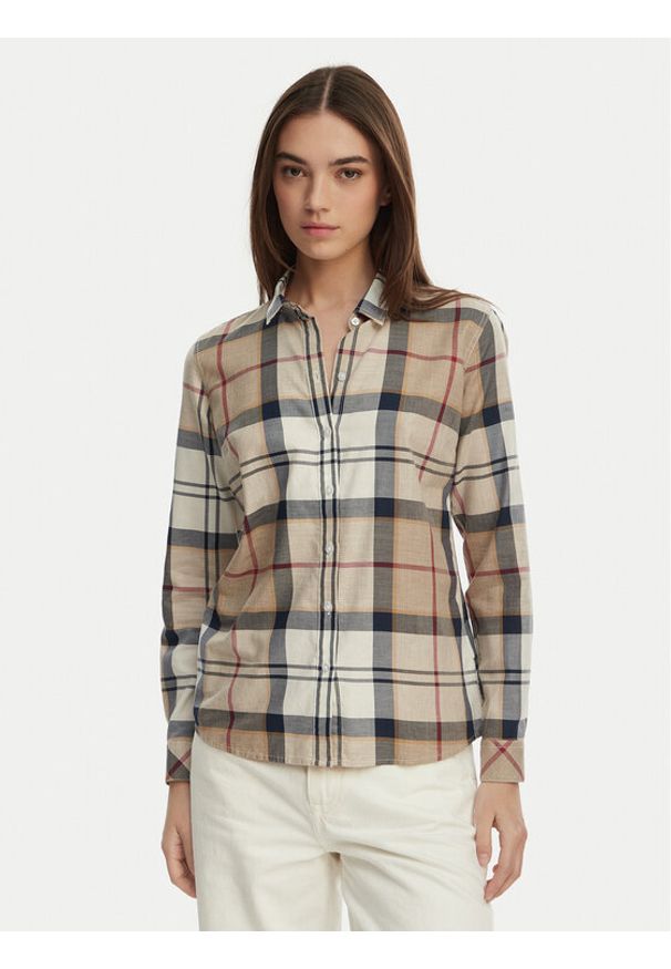 Barbour Koszula Bredon LSH1353BR37 Beżowy Regular Fit. Kolor: beżowy. Materiał: bawełna