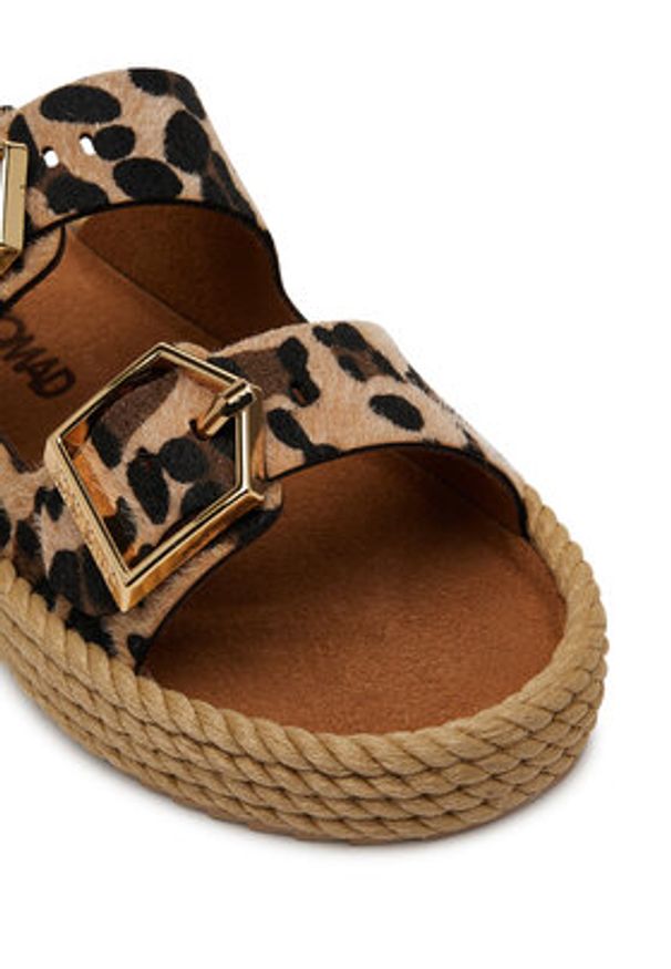 Bohonomad Espadryle Sydney SYD.12-LEO Brązowy. Kolor: brązowy. Materiał: skóra