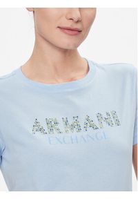 Armani Exchange T-Shirt 3DYT13 YJ8QZ 15DD Błękitny Regular Fit. Kolor: niebieski. Materiał: bawełna #5