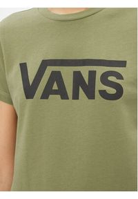 Vans T-Shirt Wm Flying V Crew Tee VN0A3UP4 Zielony Regular Fit. Kolor: zielony. Materiał: bawełna #4