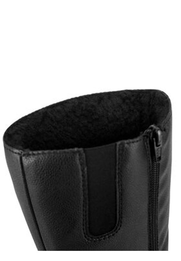 Rieker Kozaki Y3462-00 Czarny. Kolor: czarny. Materiał: skóra