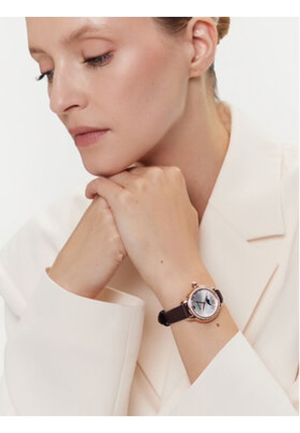 Emporio Armani Zegarek Mia AR11568 Brązowy. Kolor: brązowy
