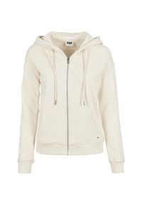 Bluza damska z kapturem Urban Classics organic terry zip-Duże rozmiary. Typ kołnierza: kaptur. Kolor: biały #1