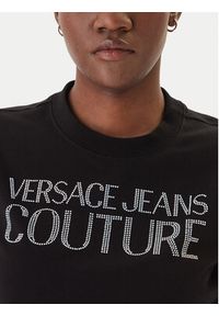 Versace Jeans T-Shirt 80HAHT09 Czarny Regular Fit. Kolor: czarny. Materiał: bawełna #2