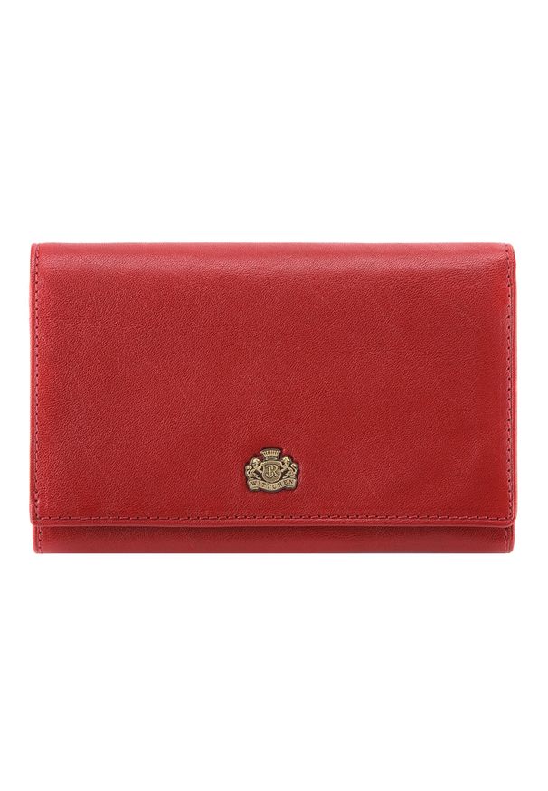 Wittchen - Damski portfel skórzany z herbem średni czerwony. Kolor: czerwony. Materiał: skóra