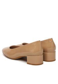 ecco - ECCO Czółenka Liva 25060301084 Beżowy. Kolor: beżowy. Materiał: skóra #6