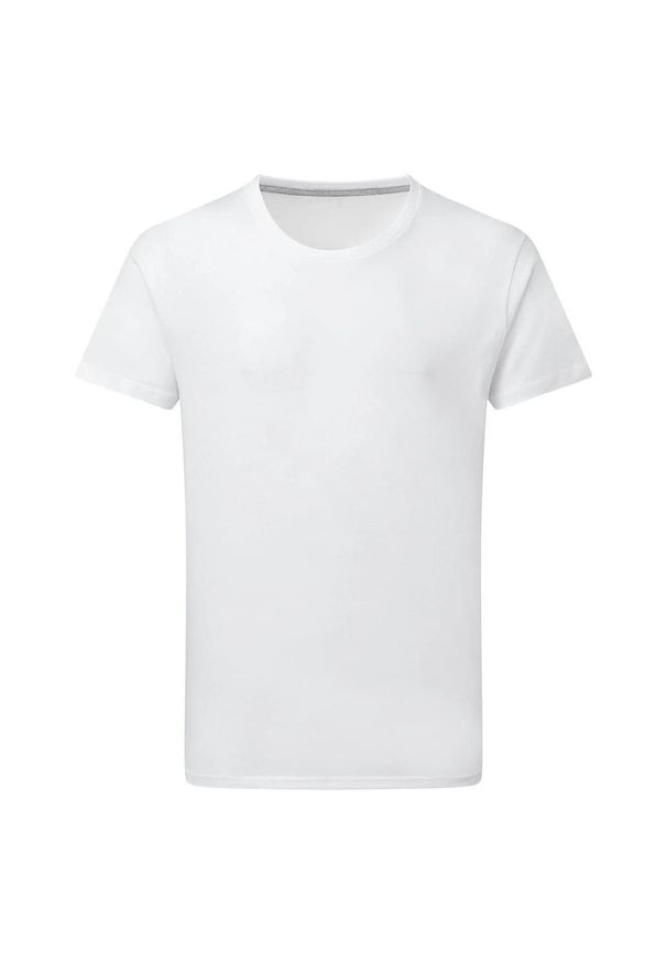 SG - Męska Koszulka Z Doskonałym Nadrukiem. Kolor: biały. Wzór: nadruk. Sport: turystyka piesza