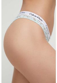 Calvin Klein Underwear brazyliany kolor turkusowy z koronki. Kolor: turkusowy. Materiał: koronka. Wzór: koronka #3