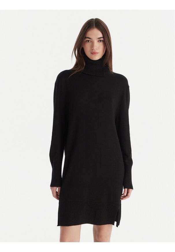 BOSS Sukienka dzianinowa C_Feringatessa 50550493 Czarny Relaxed Fit. Kolor: czarny. Materiał: syntetyk