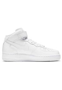 Buty do chodzenia damskie Nike Air Force. Zapięcie: rzepy. Kolor: biały. Materiał: skóra, tkanina. Szerokość cholewki: normalna. Model: Nike Air Force. Sport: turystyka piesza