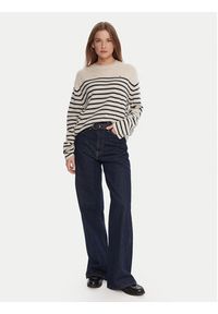 TOMMY HILFIGER - Tommy Hilfiger Sweter WW0WW46438 Écru Regular Fit. Materiał: wełna