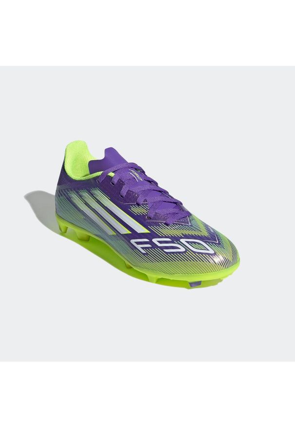 Adidas - Buty piłkarskie dla dzieci ADIDAS F50 League FG/MG. Materiał: syntetyk. Szerokość cholewki: normalna. Wzór: nadruk. Sport: piłka nożna