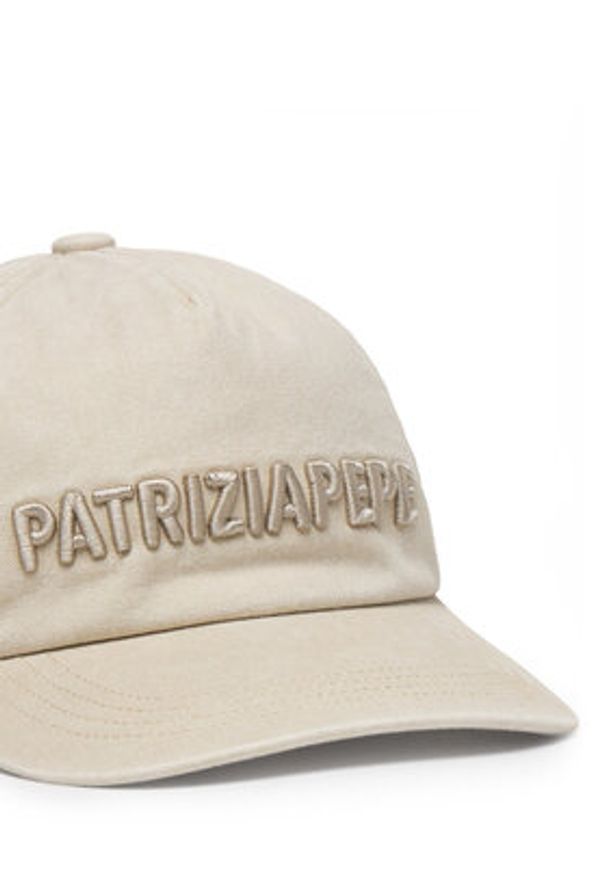 Patrizia Pepe Czapka z daszkiem 8F0108/A708-W411 Beżowy. Kolor: beżowy. Materiał: bawełna