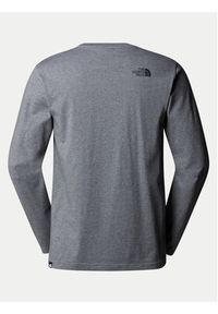 The North Face Longsleeve Simple Dome NF0A87QN Szary Regular Fit. Kolor: szary. Materiał: syntetyk. Długość rękawa: długi rękaw #5