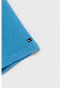 TOMMY HILFIGER - Tommy Hilfiger t-shirt bawełniany dziecięcy. Okazja: na co dzień. Kolor: niebieski. Materiał: bawełna. Długość rękawa: krótki rękaw. Długość: krótkie. Wzór: nadruk. Styl: casual #2