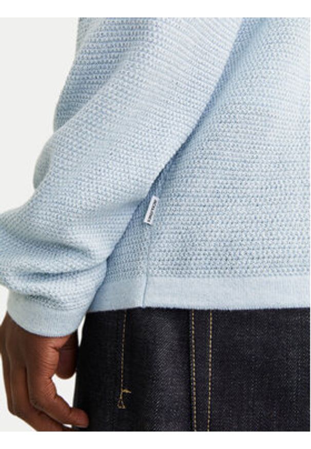 Jack & Jones Sweter George 12268279 Błękitny Regular Fit. Kolor: niebieski. Materiał: bawełna
