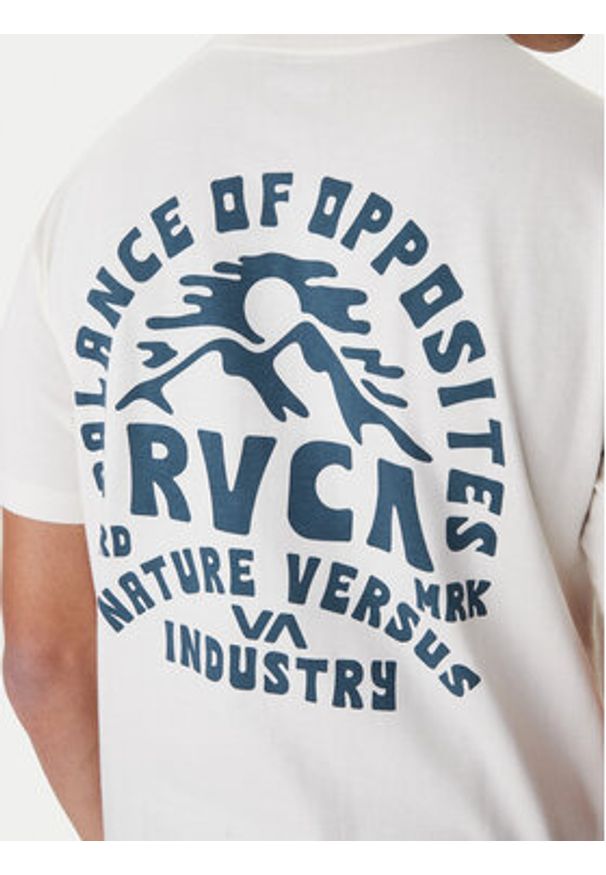 RVCA T-Shirt EVYZT00297 Écru Regular Fit. Materiał: bawełna