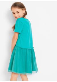 Sukienka dziewczęca + sukienka dla lalki (2 części) bonprix szmaragdowy. Kolor: zielony #3