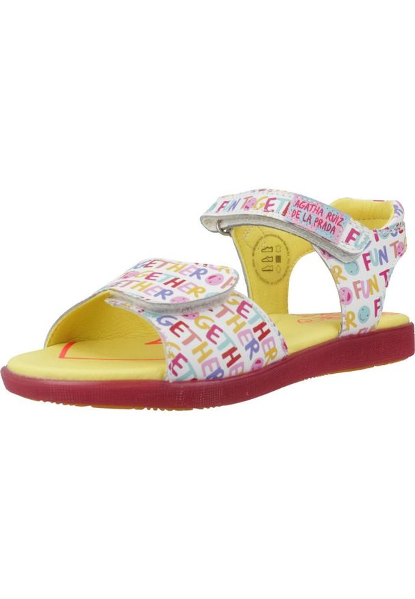 Agatha Ruiz de la Prada - Sandały AGATHA RUIZ DE LA PRADA 242964A Biały. Kolor: biały. Materiał: tkanina, skóra