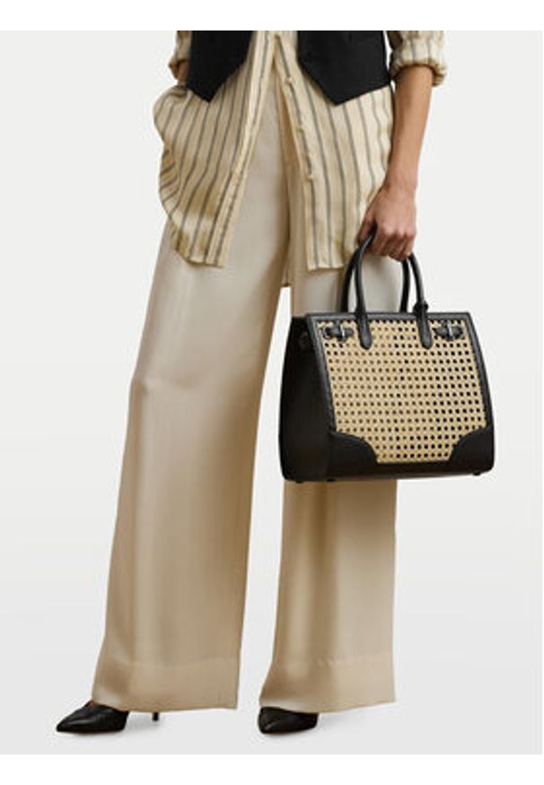 Lauren Ralph Lauren - LAUREN RALPH LAUREN Torebka Devyn 431966770002 Beżowy. Kolor: beżowy. Materiał: skórzane