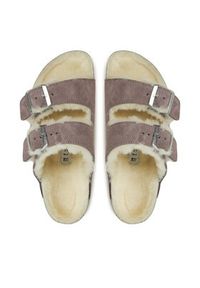 Birkenstock Klapki Arizona Shearling Leve 1028062 Fioletowy. Kolor: fioletowy. Materiał: skóra, zamsz #4