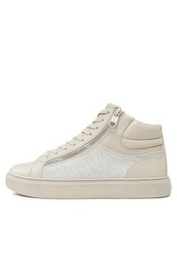 Calvin Klein Sneakersy High Top Lace Up W/Zip Mono HM0HM01046 Beżowy. Kolor: beżowy. Materiał: skóra #6