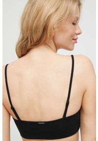 Calvin Klein biustonosz kąpielowy kolor czarny. Kolor: czarny. Materiał: włókno, materiał #2