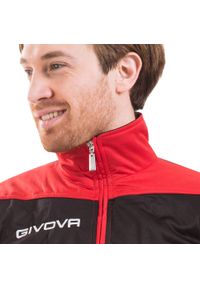 Dres Givova Tuta Visa Triacetato. Okazja: na uczelnię. Kolor: czarny, czerwony, wielokolorowy. Materiał: dresówka