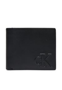 Calvin Klein Jeans Duży Portfel Męski Logo Emboss Bifold W/Coin K50K512061 Czarny. Kolor: czarny. Materiał: skóra