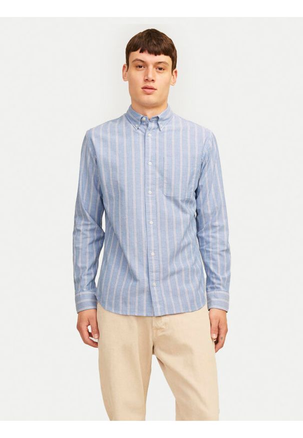 Jack & Jones Koszula Brook 12192150 Niebieski Slim Fit. Kolor: niebieski. Materiał: bawełna