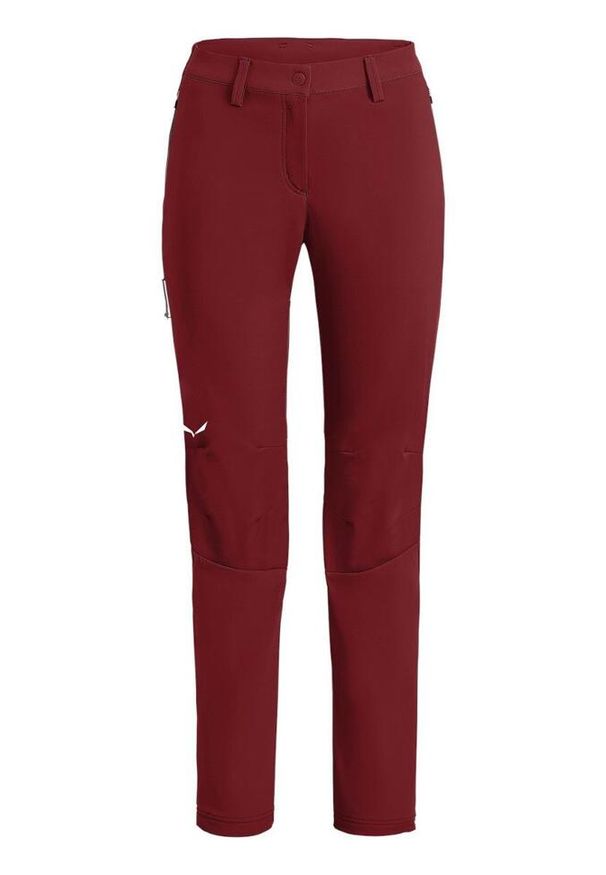 Salewa - Spodnie trekkingowe damskie Puez Orval 2 Dst Women. Kolor: czerwony. Materiał: dresówka