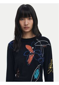 Desigual Sweter Arty 25WWJF33 Czarny Regular Fit. Kolor: czarny. Materiał: wiskoza #4