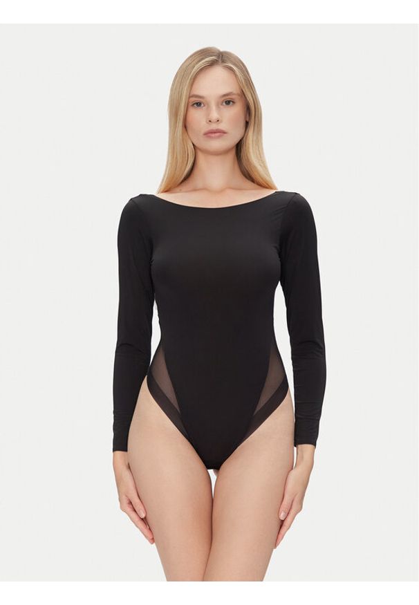 YSABEL MORA - Ysabel Mora Body 10055 Czarny Slim Fit. Kolor: czarny. Materiał: syntetyk
