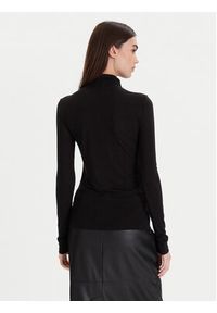 Calvin Klein Sweter LV044D239G Czarny Slim Fit. Kolor: czarny. Materiał: wełna, lyocell #4