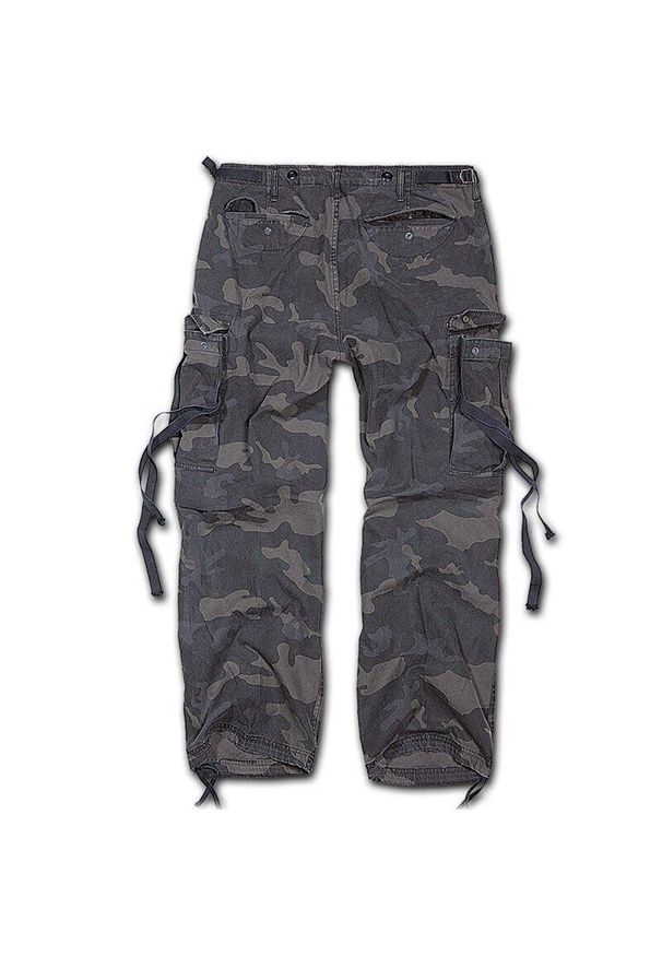 Spodnie bushcraft męskie Brandit M65 Vintage Dark Camo. Kolor: czarny, zielony, brązowy, wielokolorowy. Sport: outdoor
