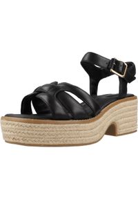 Clarks - Sandały CLARKS COLEDALE STRAP Czarny. Kolor: czarny. Materiał: syntetyk, skóra. Sezon: lato