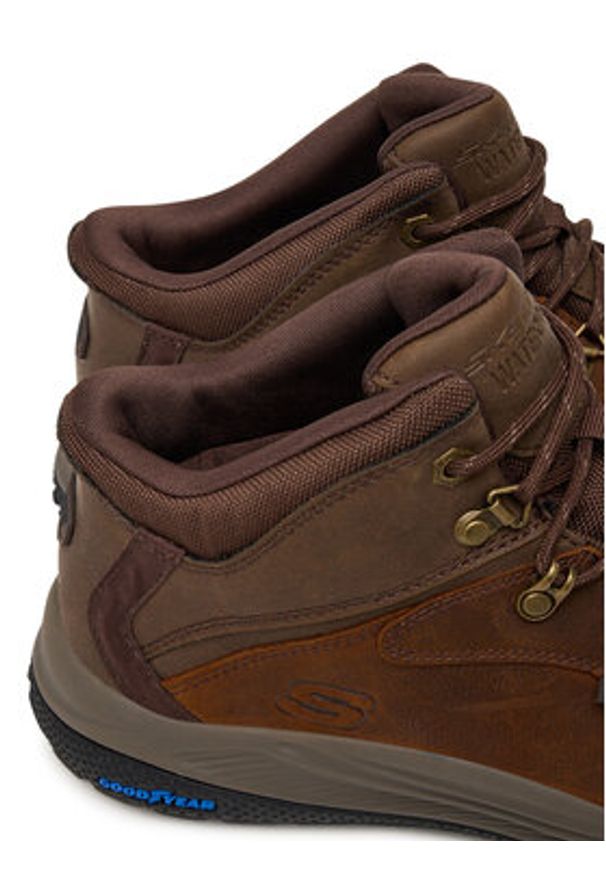 skechers - Skechers Trekkingi Meroe 205285 BRN Brązowy. Kolor: brązowy. Materiał: skóra. Sport: turystyka piesza