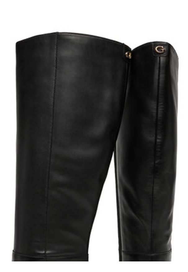 Guess Kozaki FLFGRS LEA11 Czarny. Kolor: czarny. Materiał: skóra