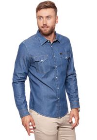 Lee - KOSZULA JEANSOWA MĘSKA LEE WESTERN SHIRT DEEP INDIGO L644BIPS. Materiał: jeans #4