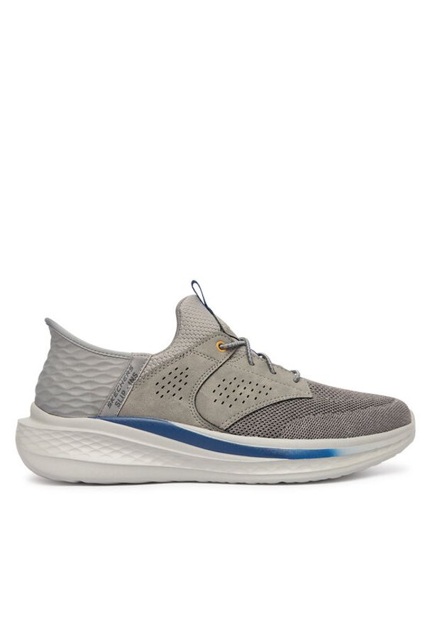 skechers - Skechers Sneakersy Slip-Ins Rf: Slade - Caster 210889/GRY Szary. Kolor: szary. Materiał: materiał