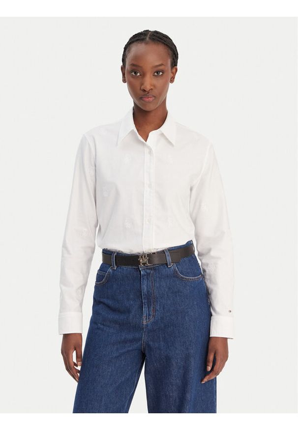 TOMMY HILFIGER - Tommy Hilfiger Koszula WW0WW49386 Biały Relaxed Fit. Kolor: biały. Materiał: bawełna