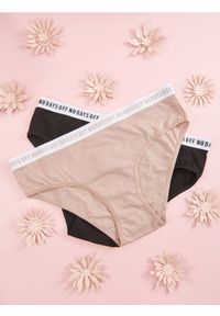 Sinsay - Majtki 2 pack - beżowy. Kolor: beżowy